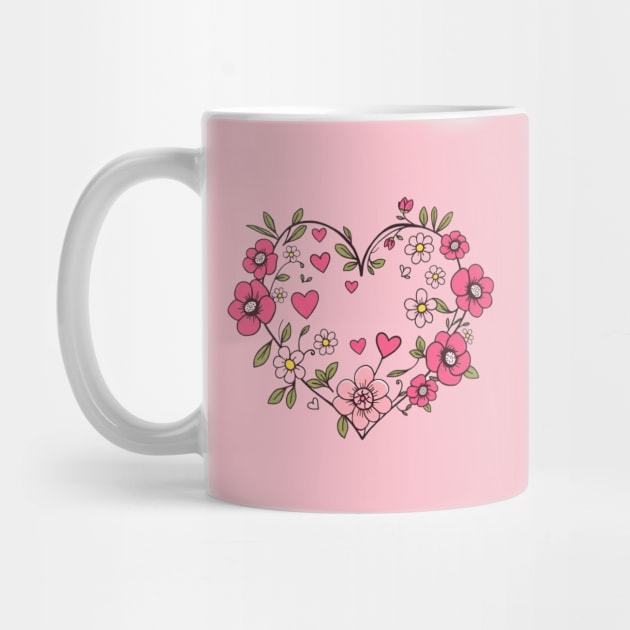 Floral Heart by Creatifly Graphic Tees